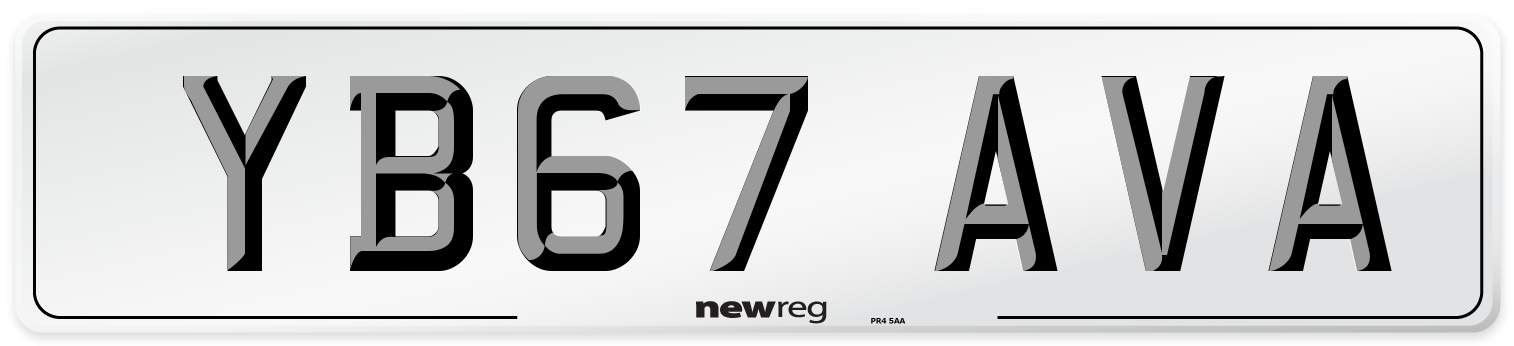 YB67 AVA Number Plate from New Reg